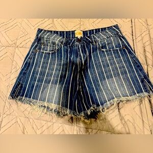 GB Gianna Bini High Waisted Hippie Festival Distressed Western Denim Shorts 9